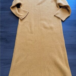 Cozy Mustard Knit Dress